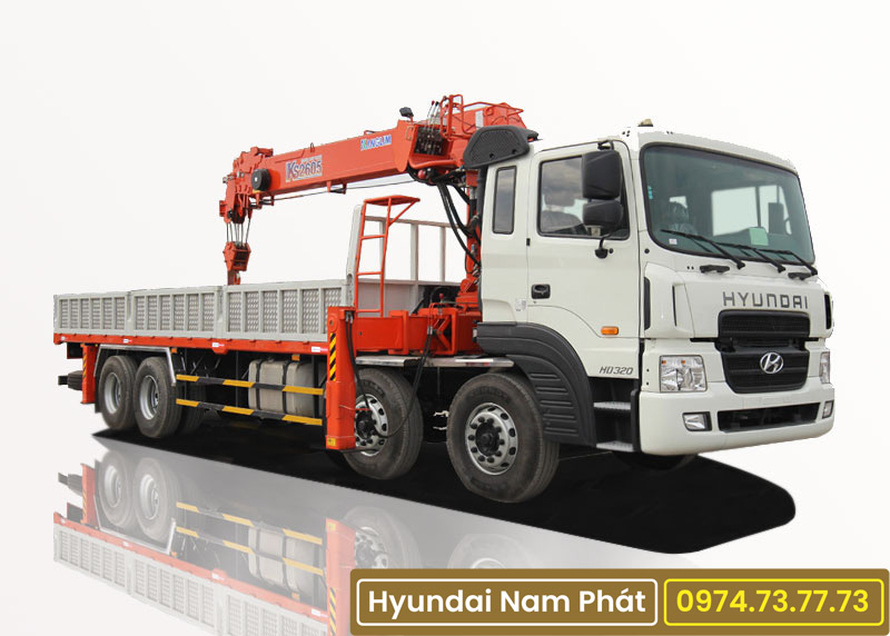 Xe Cẩu Hyundai 7 Tấn HD320 4 Chân Gắn Cẩu Kanglim KS2056